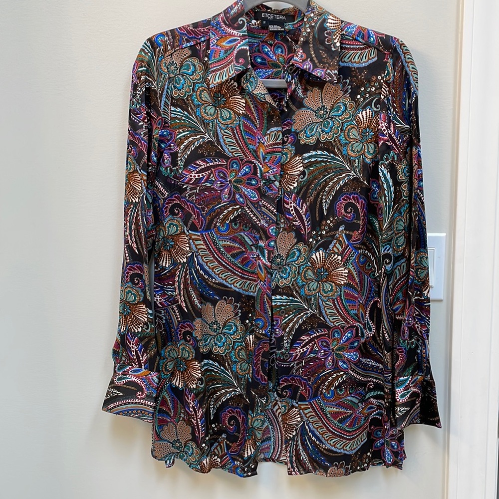 Etcetera silk blouse size 2